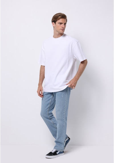 Colin's Colins Oversize Fit Yuvarlak Yaka Düz Erkek Beyaz Kısa Kol Tişört Cl1076602 Q1.v1 Wht Beyaz Colin's Colins Oversize Fit Yuvarlak Yaka Düz Erkek Beyaz Kısa Kol Tişört Cl1076602 Q1.v1 Wht Beyaz