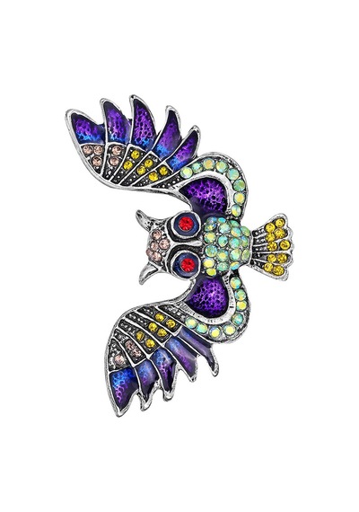 Kristal Aksanlı Şık Vintage Baykuş Broşu - Kostüm Mücevherleri Ve Aksesuarları İçin Mükemmel Çok Renkli