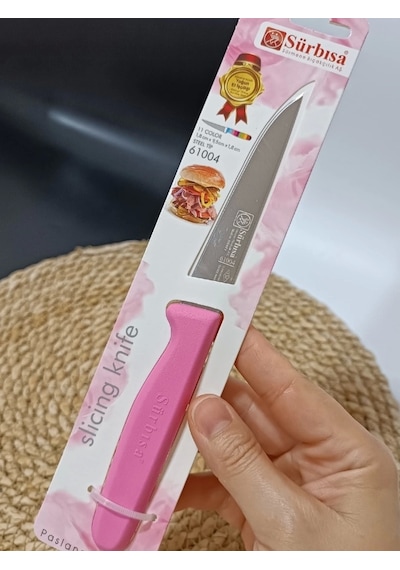 Sürmene 61004 Mutfak Bıçağı 9,50 Cm Pembe Çok Renkli