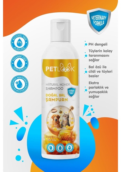 Kedi Ve Köpek Şampuan Bal Özlü, 250 Mililitre 3 Paketi