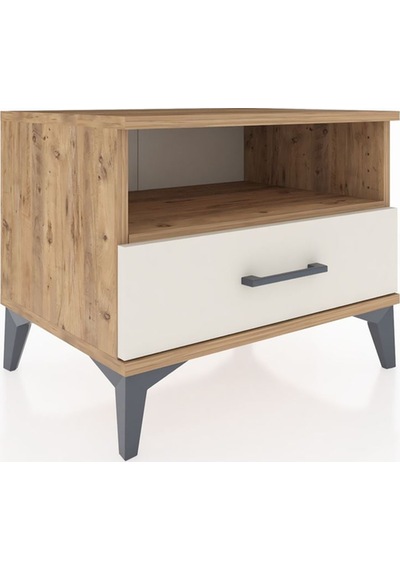 Hyperion Komodin Tek Raflı Tek Çekmeceli 60x44x48 Çam-aytaşı Çam