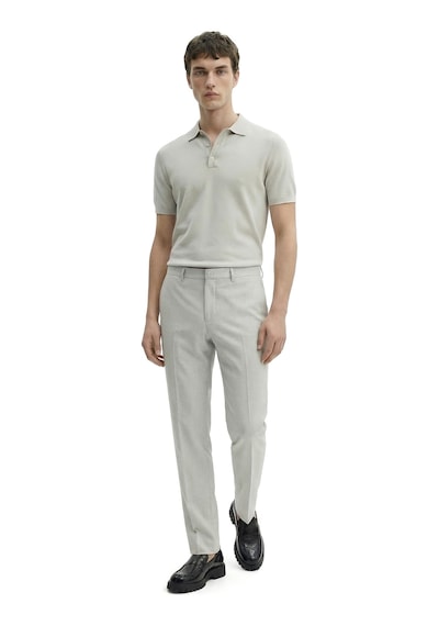 Düz Kumaş Slim Fit Klasik Erkek Pantolon Rafael Açık Gri