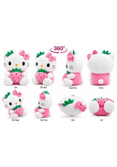 Oyuncak Hello Kitty Peluş Büyük Boy Yumuşak Sevimli Hediyelik Oyun Arkadaşı 40 Cm Pembe