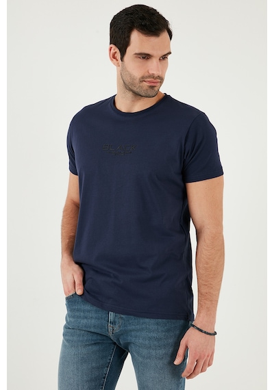 Buratti Pamuklu Slim Fit Bisiklet Yaka Erkek T Shirt 541Follow Lacivert