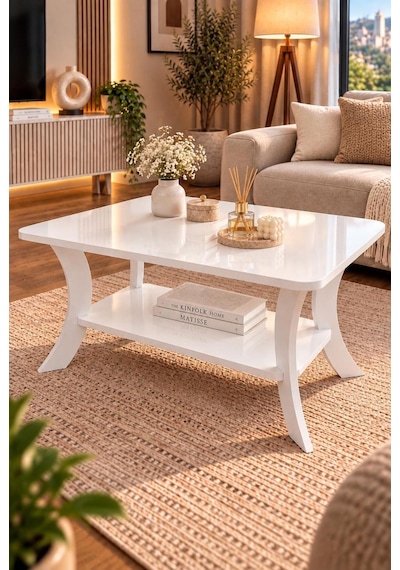 Orta Sehpa Beyaz Dikdörtgen 90 Cm Genişlik - 55 Cm En - Mdf Ayak 46 Cm Yükseklik Modern Orta Sehpa Beyaz Orta Sehpa Beyaz Dikdörtgen 90 Cm Genişlik - 55 Cm En - Mdf Ayak 46 Cm Yükseklik Modern Orta Sehpa Beyaz