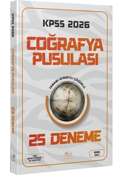 Cba 2026 Kpss Coğrafya Pusulası 25 Deneme Çözümlü - Barış Salt Cba Yayınları