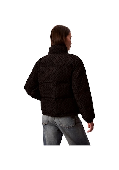 Calvin Klein Lv044e516g Aop Mid Weight Down Puffer Kadın Mont Siyah