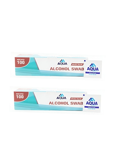 Aqua Alcohol Swap Cilt Temizleme Mendili 2 x 100'lü