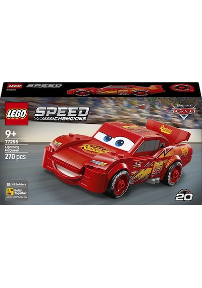 LEGO® Speed Champions | Şimşek McQueen 77255 – 9 Yaş ve Üzeri Çocuklar için Çıkartmalar İçeren Oyuncak Yapım Seti (270 Parça)
