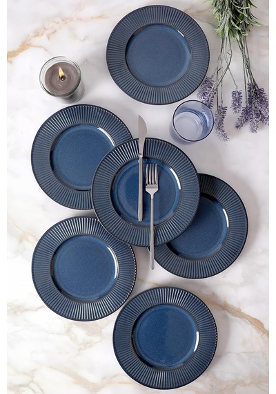 Lapis Myra Pasta Tabağı 22 Cm 6 Adet Q08 Çok Renkli