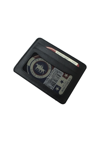 U.S. Polo Assn. Plcuz 8427 U.S.Polo Assn.Hakiki Deri Kartlık-Siyah