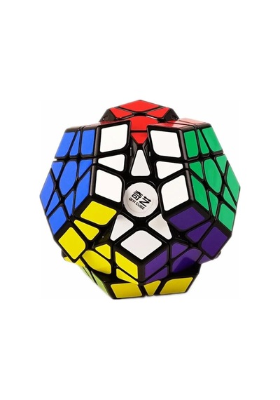 Bestcube Megaminx Hız Küpü, 3x3x3 Beşgen Hız Küpü Dodecahedron Sihirli Küp Bulmaca Siyah