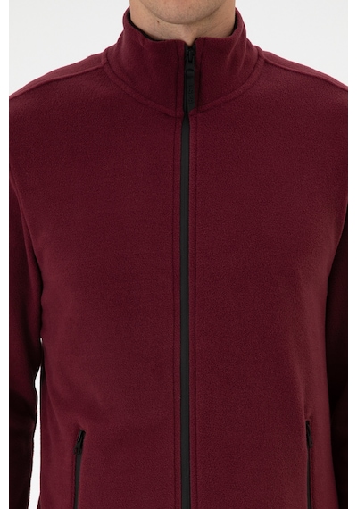 U.S. Polo Assn. Erkek Regular Fit Bordo Polar Örme Hırka 50313779-VR177