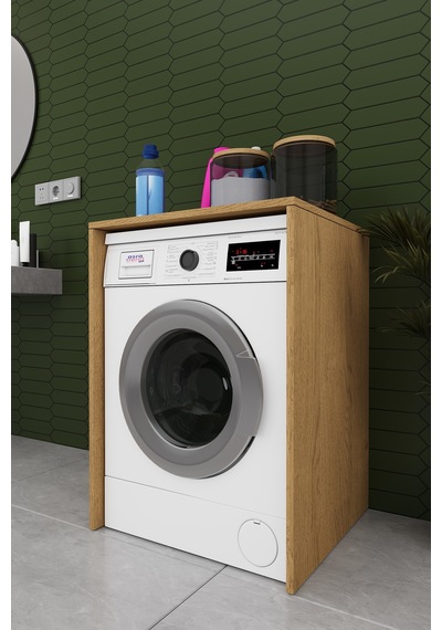 Lüks Çamaşır Makinesi Dolabı %100 Mdf Çamaşır Kurutma Banyo Dolabı Bd07 Karına