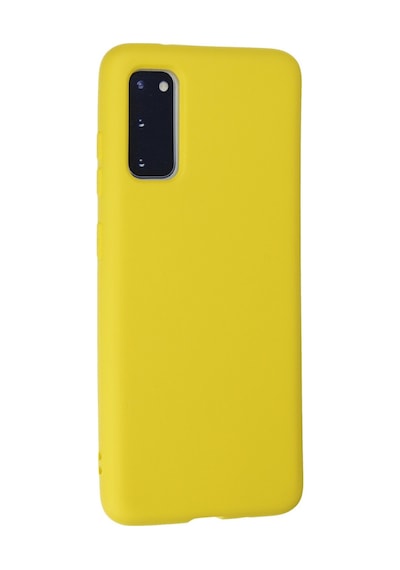 Samsung Galaxy  Uyumlu,  S20 Kılıf Nano İçi Kadife Silikon - Sarı