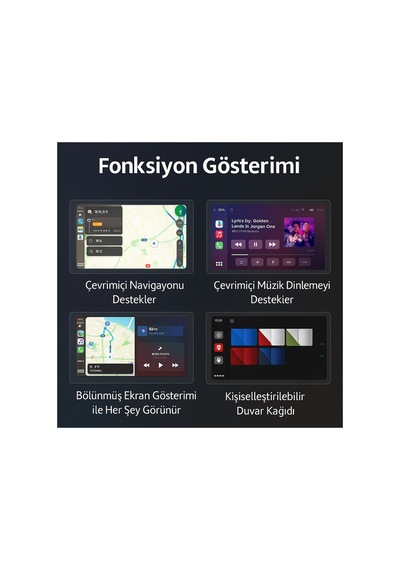 Kablosuz Carplay Android Auto Dönüştürücü Usb & Type-c Bağlantılı Araç İçi Akıllı Adaptör Diğer