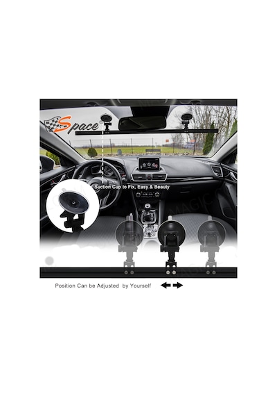 Space Çakar Lamba 12-32v Esnek Model 44cm Vantuzlu Çakarlı Mavi-kırmızı / Lapa544