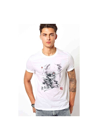 Anime Tokyo Ghoul Anteiku Baskılı Beyaz Erkek Tshirt (530987822)