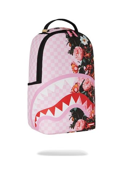 Sprayground Jardin De Flores Sırt Çantası, Laptop Bölmeli, Suya Dayanıklı Vegan Deri Pembe