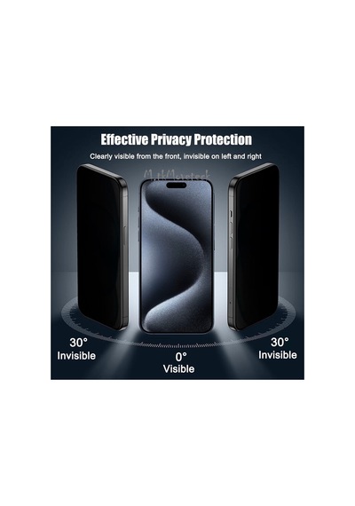 İphone 15 Plus Uyumlu Mat Hayalet Ekran Koruyucu Cam Tam Kaplar Seramik Esnek Ekran Camı Privacy