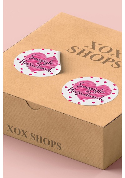 Sevgiyle Hazırlandı Kargo Paketleme Sticker 3x3cm St2145 Çok Renkli