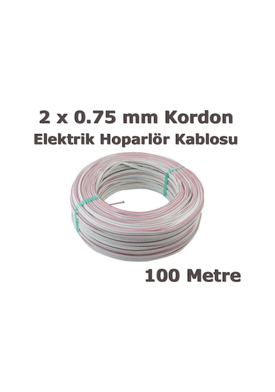 Elektrik Ve Hoparlör Kablosu 100 Metre 2 X 0,75 Elektrik Vkablosu (552901916)