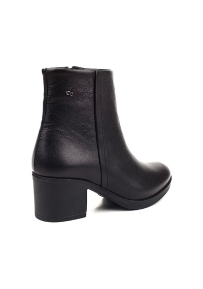 Castle Black Cb-92162-1 Kadın Deri Topuklu Bot Siyah