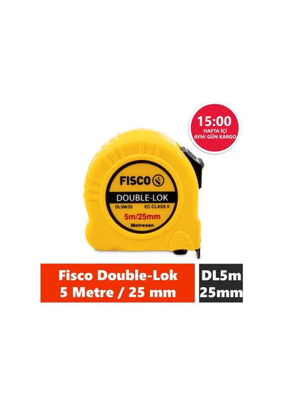 Fisco Double-lok 5 Metre / 25 Mm Çelik Şerit Metre Dl5m/25 MM Fisco Double-lok 5 Metre / 25 Mm Çelik Şerit Metre Dl5m/25 MM