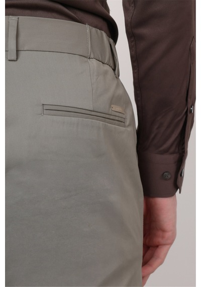 İmza Taş Rengi Yan Cep Slim Fit Pamuklu Chino Pantolon 1003260168