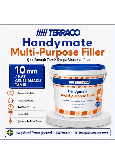 Terraco Handymate Çok Amaçlı Tamir Dolgu Macunu - 1 Lt