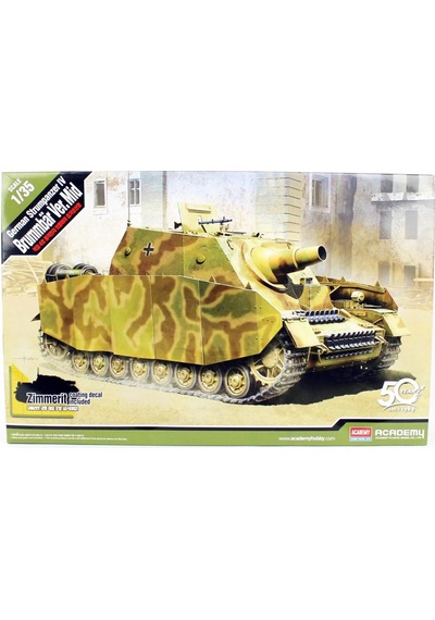 Academy 13525 1/35 Ölçek, German Strumpanzer Iv Brummbar Orta Versiyon Tankı, Plastik Model Kiti-51237 Academy 13525 1/35 Ölçek, German Strumpanzer Iv Brummbar Orta Versiyon Tankı, Plastik Model Kiti-51237