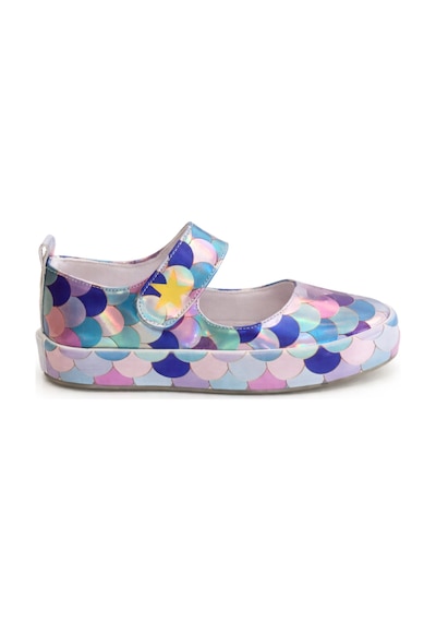 Hologram Mermaid Kız Çocuk Babet Sneaker Gri