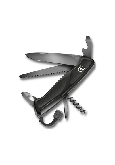 ​Victorinox 0.9563.C31p Ranger Grip 55 Onyx Siyah Kamp Çakı Siyah