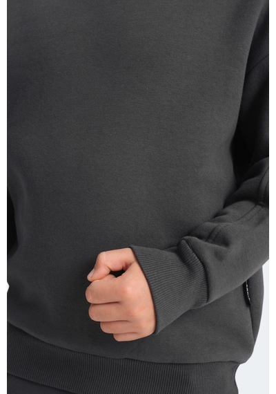 Slazenger Logan 2 Li Set Erkek Çocuk Taş Gri - Koyu Gri Sweatshırt