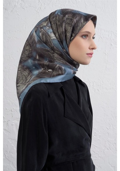 Armine Sura İpek Eşarp -2025/2026 -9409 Mavi