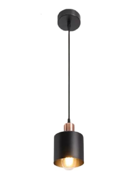 Rsylight Retro Metal Dekoratif Siyah Rustik Tekli Sarkıt Avize Çap 15 Cm Beyaz