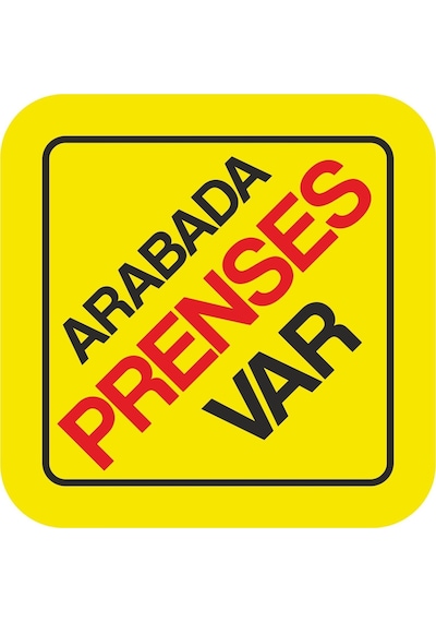 Sticker Usta Arabada Prenses Var Sticker 00179 Renkli 12 X 12 Cm