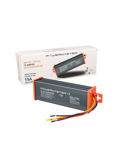 Powermaster Pm-27381 24v Dc 12v Dc 15 Amper Oto Konvertör