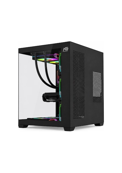 Alpha Elite 7x Argb Fan Kumanda Ve Kontrolcü Atx Boş Bilgisayar Kasası Siyah