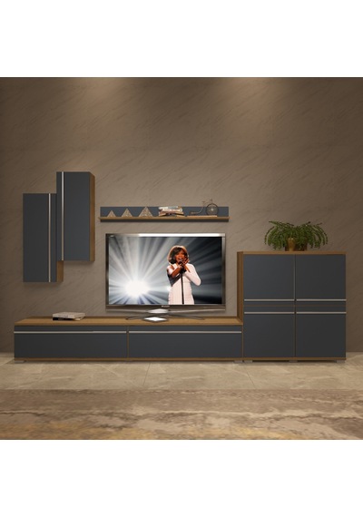 Decoraktiv Eko 6 Mdf Std Tv Ünitesi Tv Sehpası Pera - Antrasit