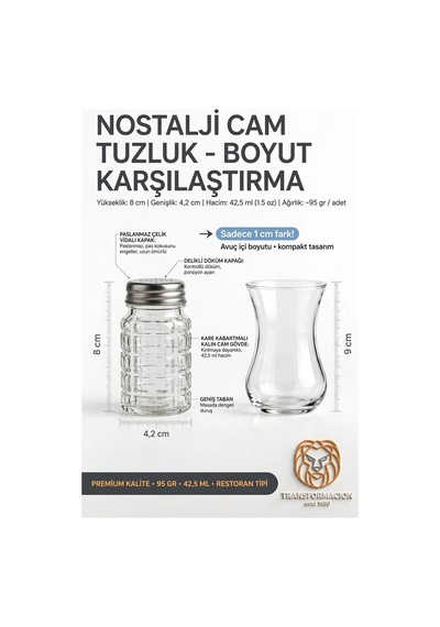 Retro 2li Cam Tuzluk Biberlik Seti Klasik Kare Kabartmalı Baharatlık Takımı Paslanmaz Çelik Vidalı Metal Kapaklı Diğer