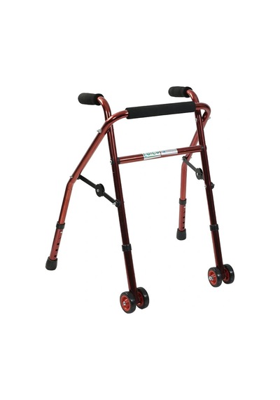 Loco Alüminyum Ters Walker Bronz Hafif Dayanıklı Ergonomik 2 Tekerlekli Yürüteç Pr-445