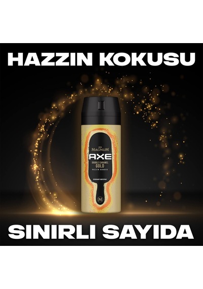 Magnum Erkek Deodorant Sprey Double Caramel Gold Hazzın Kokusu 150 Ml