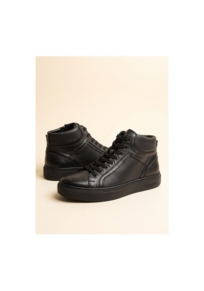 Bafaş Ayakkabı 371035 Siyah Hakiki Dana Derisi Erkek Sneaker