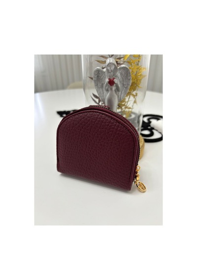 Store Çok Bölmeli Kadın Şık El Çantası Cüzdan Bordo