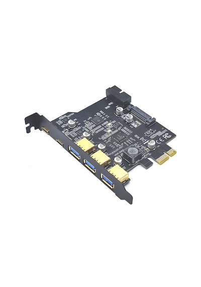4721 Pci-e Express Usb 3.0 Type C 3.2 Çoklayıcı Riser Kart