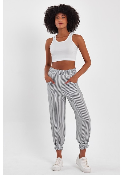 Alexander Gardi Alexandergardı Paçası Büzgülü Jogger Pantolon B23-0065 Mavi