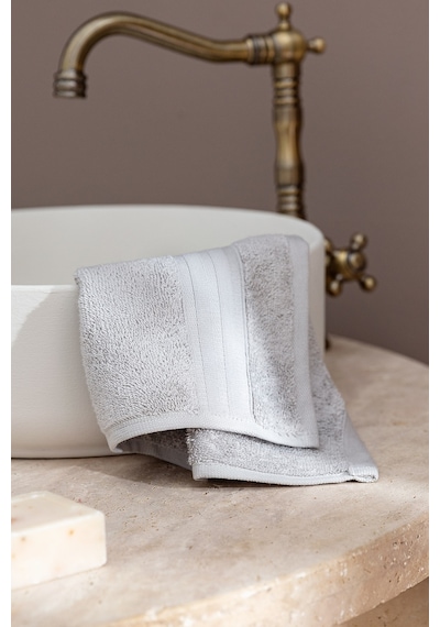 Madame Coco Martha 2'li Tencel Pamuklu El Havlusu - Açık Gri - 30x45 Cm 8684427123348 Gri