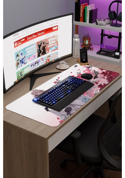 Violet Evergarden Anime V3 - 90x40 Xxl Gaming Kauçuk Kaymaz Taban Mouse Pad Fare Altlığı