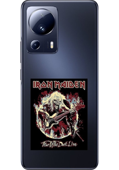 Xiaomi Mi 13 Lite Uyumlu Şeffaf Kılıf Iron Maiden Tasarımlı